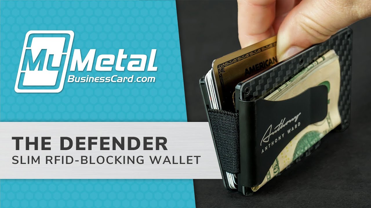 The Defender Slim RFID-Blocking Wallet | My Metal Business Card