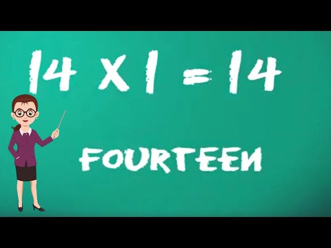 Learn Multiplication - Table of Fourteen 14 x 1 = 14 - 14 Times Tables | Kidstart tv