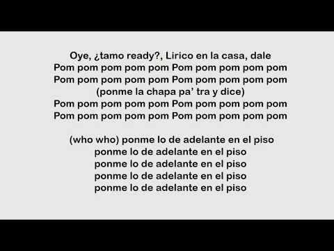 Lirico en la casa- Ponmelo lyrics video