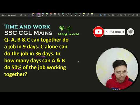 A, B & C can together do a job in 9 days. C alone can do the job in 36 days. In how many days can