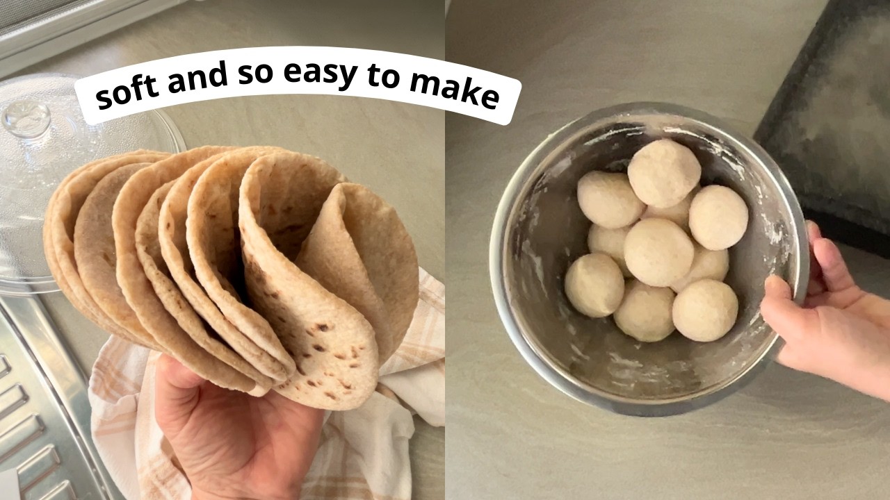 Easy unleavened (no oil, no yeast) flatbread recipe that puffs every time!