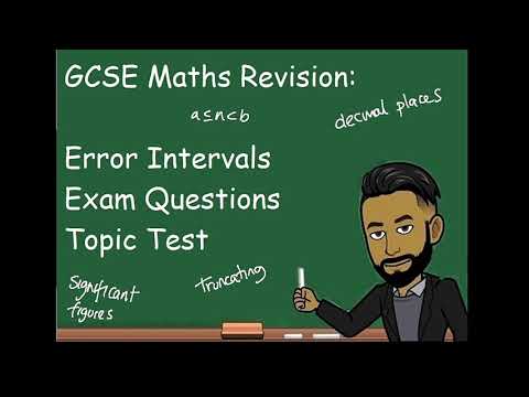 GCSE Maths Revision: Error Intervals Topic Test [NEW 2023]