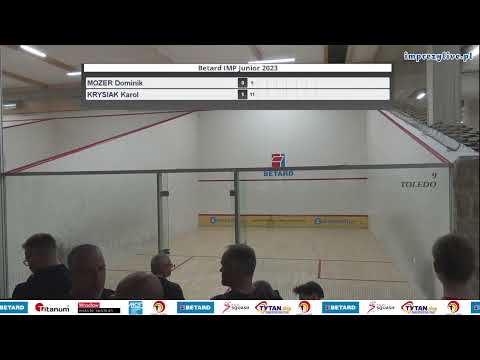 Dominik Mozer - Karol Krysiak BU17 BETARD Indywidualne Mistrzostwa Polski Junior w Squasha 2023