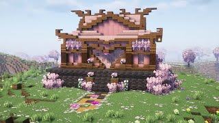 Minecraft: How to Build Cherry Blossom Sanctuary | Building Tutorial
