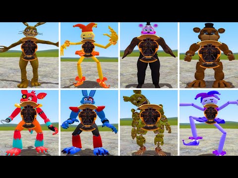 FNAF Security Breach Extras - Entering All Animatronics NPCs In Garry's Mod(Five Nights At Freddy's)