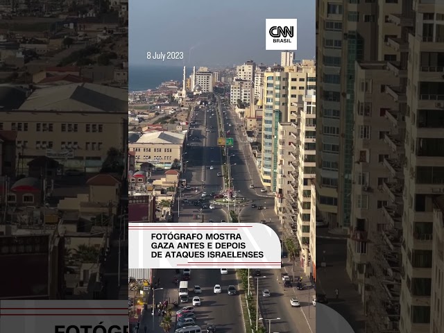 Fotógrafo compartilha vídeo de antes e depois de Gaza
