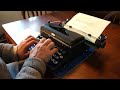 1940 Royal Quiet De Luxe typewriter at work