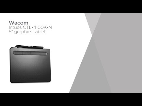 Grafinė planšetė Wacom Intuos S su pieštuku (CTL-4100K-N), Juoda video