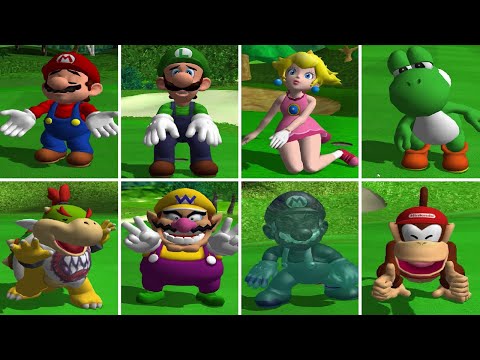 Mario Golf Toadstool Tour - All Character Post-Hole Animations