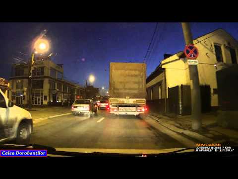 Driving in Timisoara: Calea Lugojului - Str I. Ionescu de la Brad. Low light conditions.