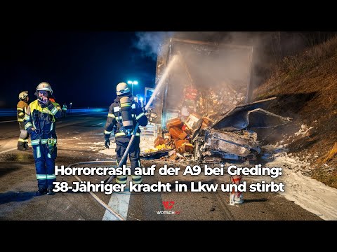 Horrific crash on the A9 near Greding: 38-year-old crashes into truck and dies