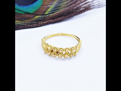 Genuine 22k Solid Gold Ring Size Us 7 5 Women Hallmarked 916 22kt Handcrafted Ebay