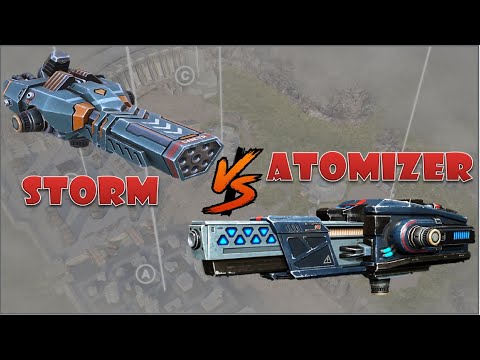 Close range only Storm vs Atomizer medium weapons comparison war robots