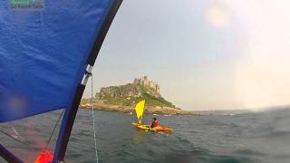 preview picture of video 'Go Kayak Sails: Kayak Sailing at St Michaels Mount, West Cornwall.'