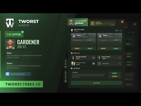 Multiplayer Gardener Job V2 [QB & ESX & QBX & VRP]