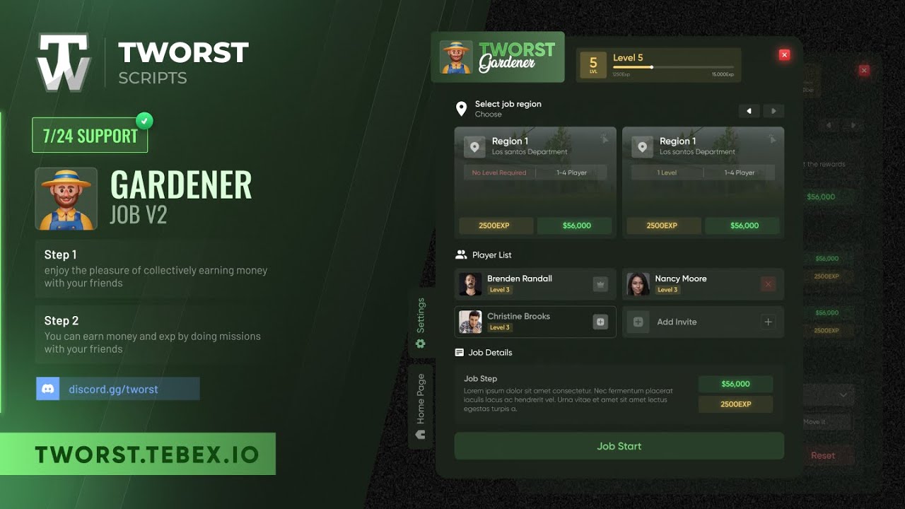 [Multiplayer Gardener Job V2] ESCROW QB ESX QBOX video 1