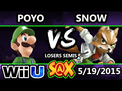 S@X - Poyo (Luigi) Vs. Snow (Fox) SSB4 Losers Semis - Smash Wii U - Smash 4
