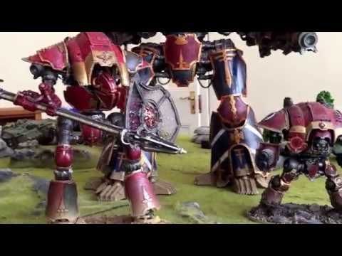 Imperial Knights and Warlord Titan - Height Comparison (Forgeworld and Games Workshop models)