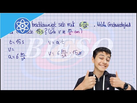 Geschwindigkeit berechnen| Gleichmäßig beschleunigte Bewegung
