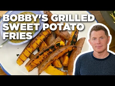 Bobby Flay's Grilled Sweet Potato Fries | Bobby Flay's Barbecue Addiction | Food Network