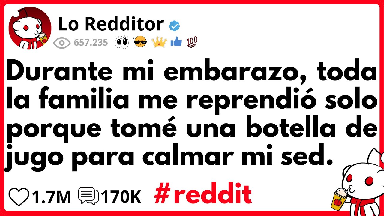 Durante mi EMBARAZO, toda la FAMILIA me reprendió solo porque tomé una BOTELLA de JUGO
