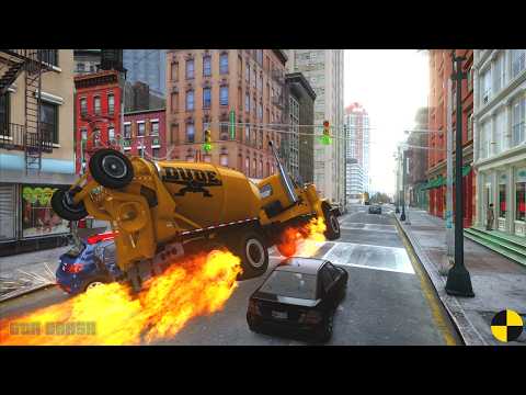 GTA 4 CRASH TESTING REAL CAR 724