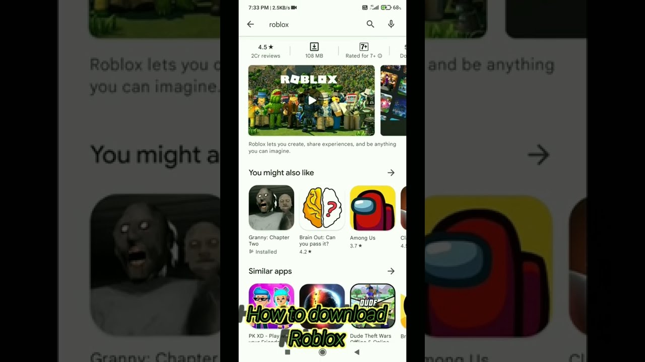 How to download roblox  in Android with Google Play Store