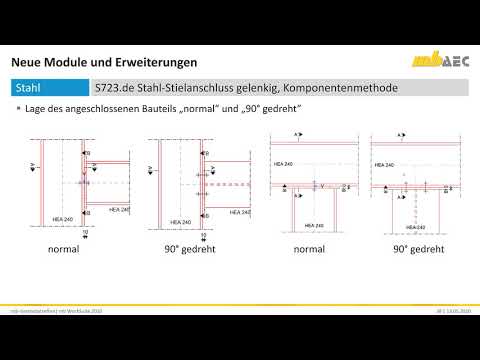 BauStatik 2020 - S723.de Stahl-Stielanschluss, gelenkig