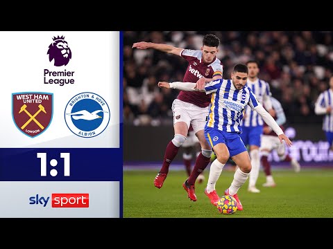 Später Treffer rettet Punkt | West Ham - Brighton &Hove Albion 1:1 | Highlights Premier League 21/22