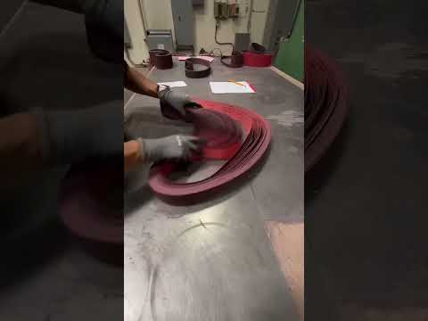 Manufacturing some sanding belts 🤙🏽 #sanding #abrasives #sandpaper #manufacturer