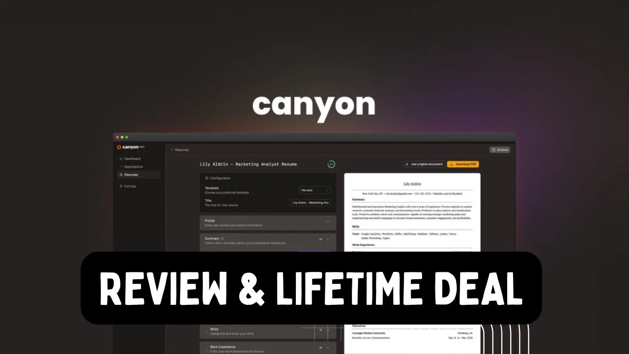 Canyon tutorial