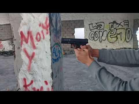 Prueba de disparo, pistola de fogueo Bruni mod. Gap 9mm