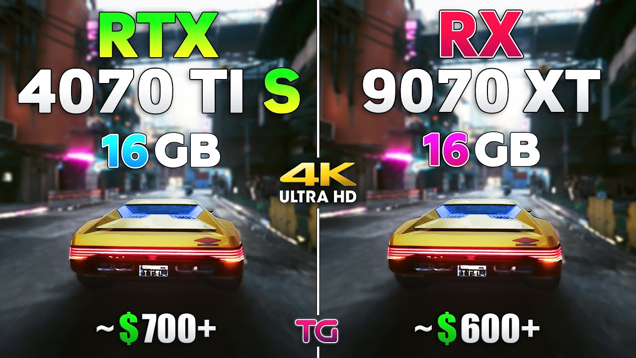 RTX 4070 Ti SUPER vs RX 9070 XT - Test in 4K