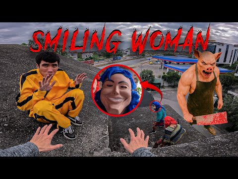 SMILING WOMAN REAL LIFE ESCAPE 73.0 | Horror Parkour Pov Short | Bubbles 3Run