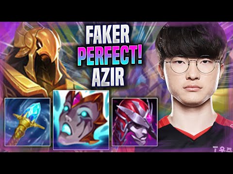 FAKER PERFECT GAME WITH AZIR! - T1 Faker Plays Azir MID vs Rumble! | Season 2022