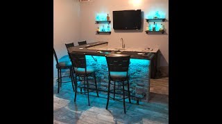 Custom Basement Bar Build DIY 2018