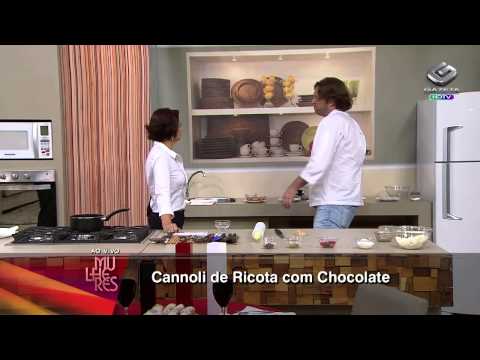 Receita dia 17/04/2013 - Cannoli de ricota com chocolate