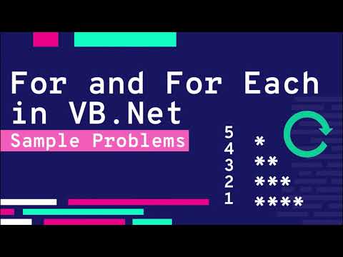 For Loop And For Each Loop Sample Problems In Vb Net Visual Basic Tutorial