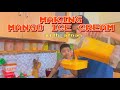 Making mango ice cream with kutti gundan afnan