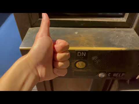 Awesome & Totally Rare US Hydraulic Elevator at Mount Vernon Metro Subway Station in Washington, DC.