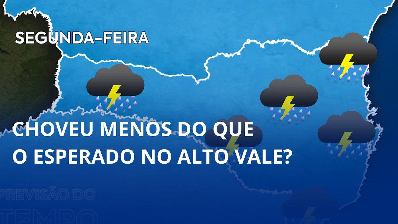 Choveu menos do que o esperado no Alto Vale?