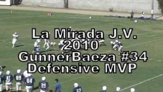 preview picture of video 'Christian Gunner Baeza La Mirada Football 2010 #34 Recruiting Highlights'