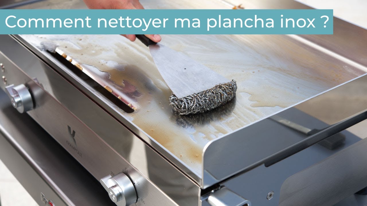 Plancha électrique 2500w plaque inox 54x33cm