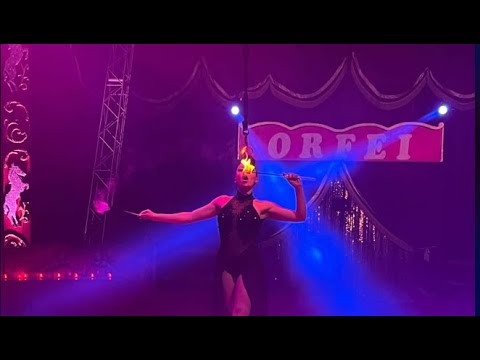 ACRO FIRE ARTIST - SARA SPADONI! Circo Rolando Orfei; Circhi_in_Italia.