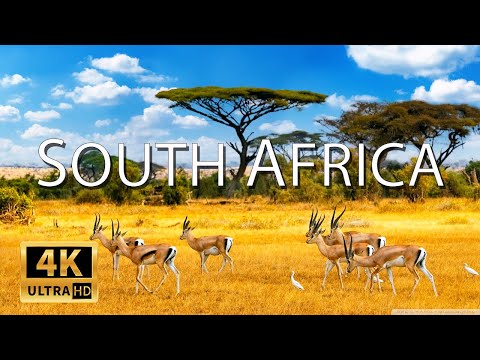 FLYING OVER SOUTH AFRICA (4K UHD)  Beautiful Nature Scenery with Relaxing Music - (4K VIDEO UHD)