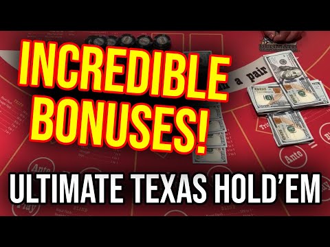 HIT SO MANY BONUSES!! ULTIMATE TEXAS HOLD’EM!! May 26th 2023