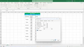 How to create spin button in Excel