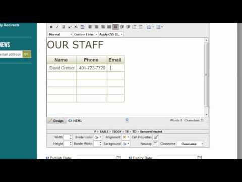 14. Tables Part 2 - DNN Video Tutorial - Embolden