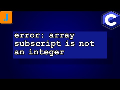 Error Array Subscript Is Not An Integer