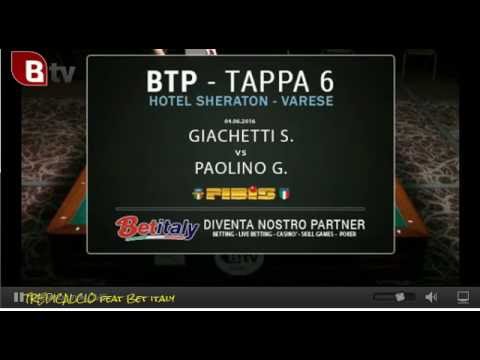 GIACHETTI vs PAOLINO - 6^PROVA BILIARDO BTP 2016 VARESE